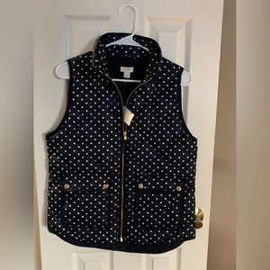 J Crew Size Small Polka Dot Vest NWT